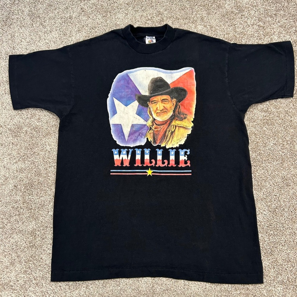 Willie Nelson And Family Vintage Tshirt Men XL USA Made 90s Tour Single Stitch